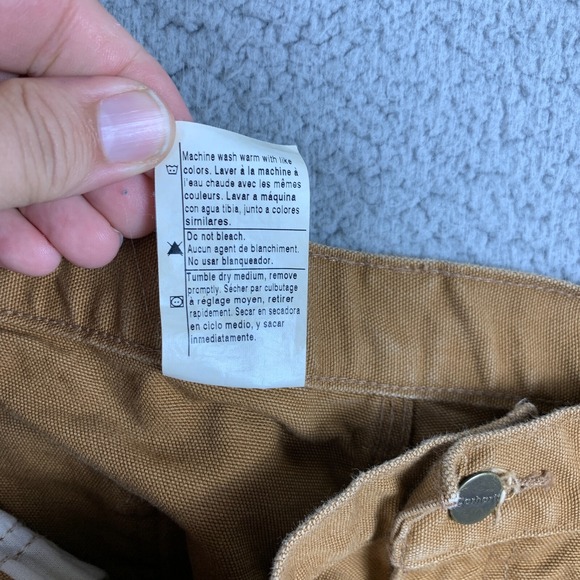 Carhartt Pants Men 40x30 (Fits 36x29) Brown B11 Duck Work Carpenter Canvas - Picture 15 of 16